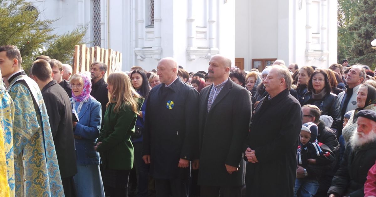 Во время презентации памятника Мазепе в Полтаве / © Громадське ТБ. Полтава