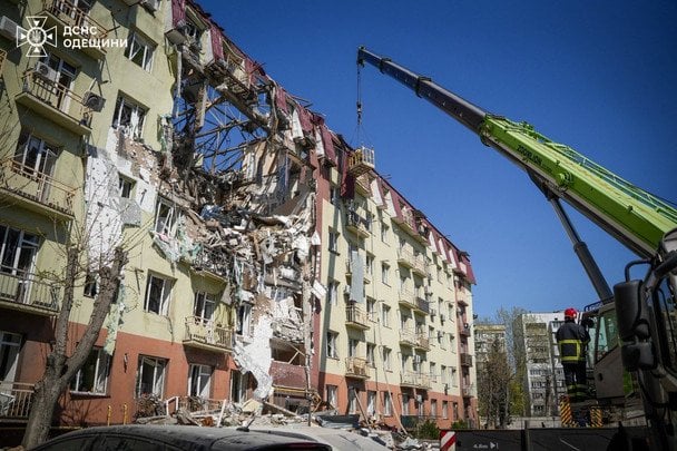 Последствия обстрела в Одессе / © ГУ ГСЧС в Одесской областе