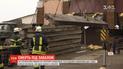Бетонная плита упала с крыши на рабочих стройки в столице