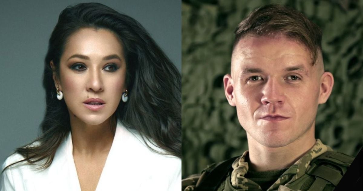 Наталка Карпа – слева, погибший военный Михаил Потапов – справа