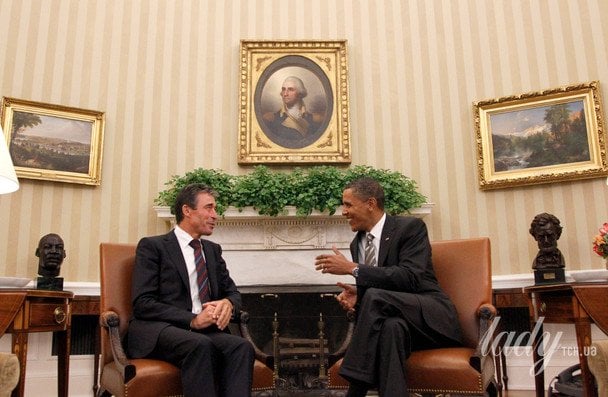 Президент Барак Обама під час зустрічі з генеральним секретарем НАТО Андерсом фог Расмуссеном / © Associated Press