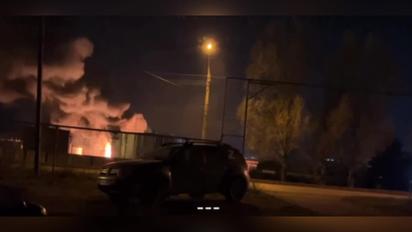 БПЛА атаковали нефтебазу в Луганске