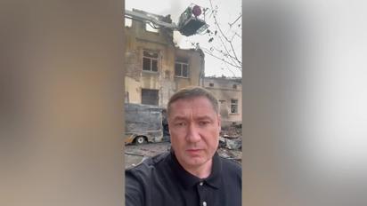 Атака на Львов: глава ОВА прибыл на место удара и показал видео