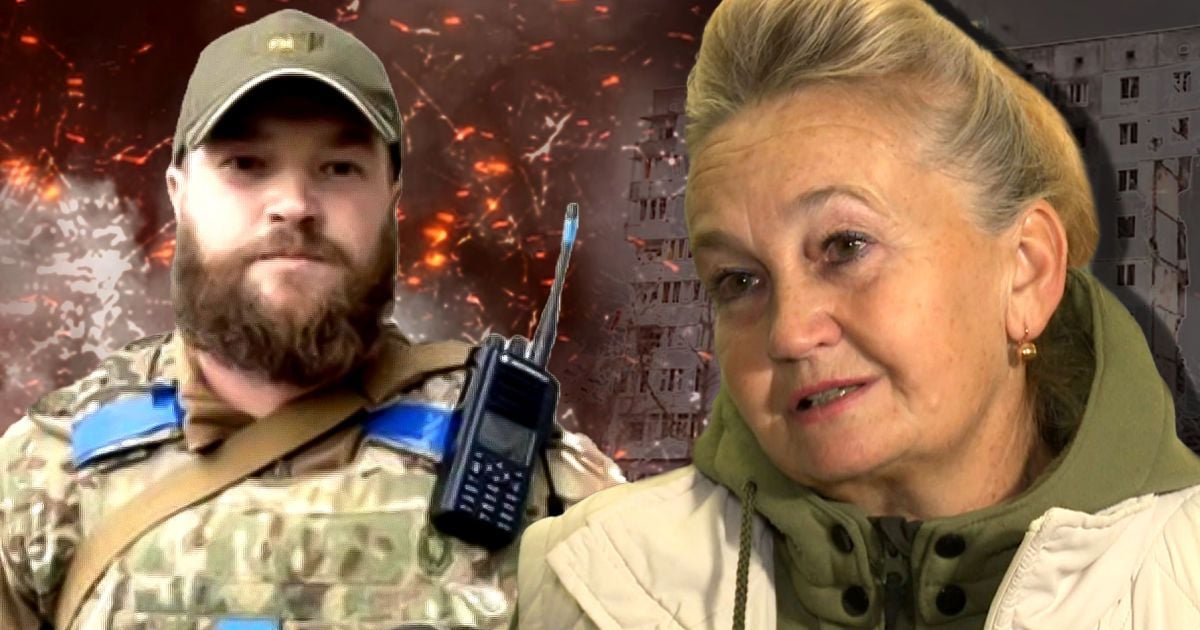 Заместитель командира полка "Азов" Святослав Паламар с мамой Лидией