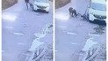 Скриншот з відео інциденту, де машина ТЦК здійснює наїзд на велосипедиста