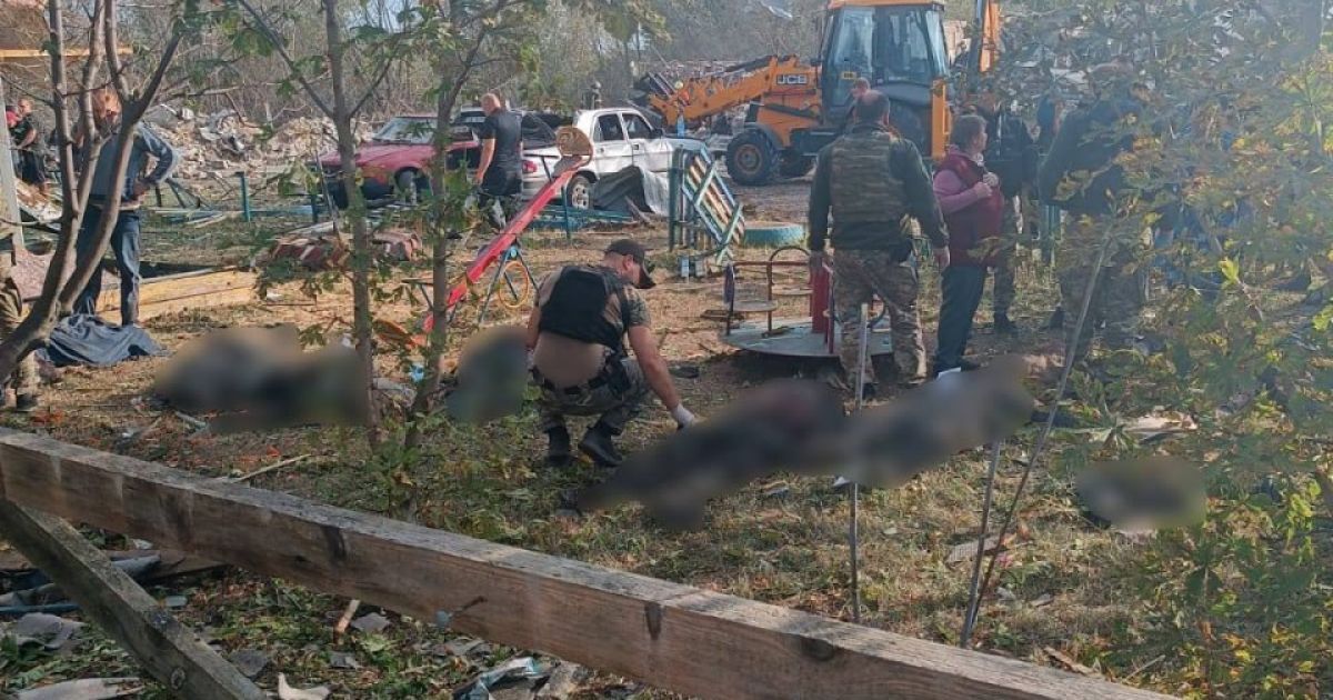 Ракетный удар по селу Гроза Харьковской области 5 октября