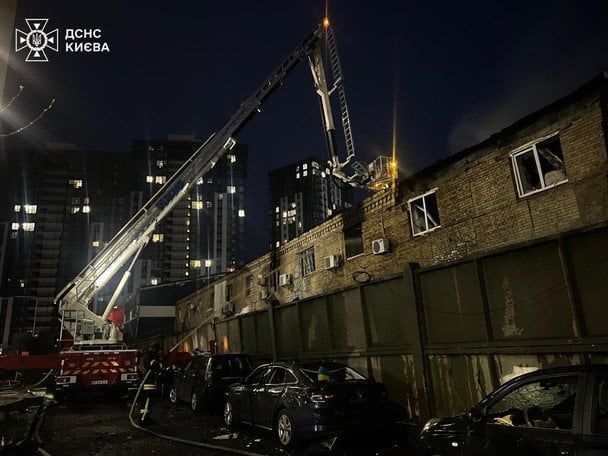 Последствия атаки на Киев 16 апреля / © ГУ ГСЧС в Киеве