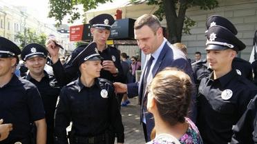 В Киеве приняли присягу патрульные / © twitter.com/PAndrusieczko