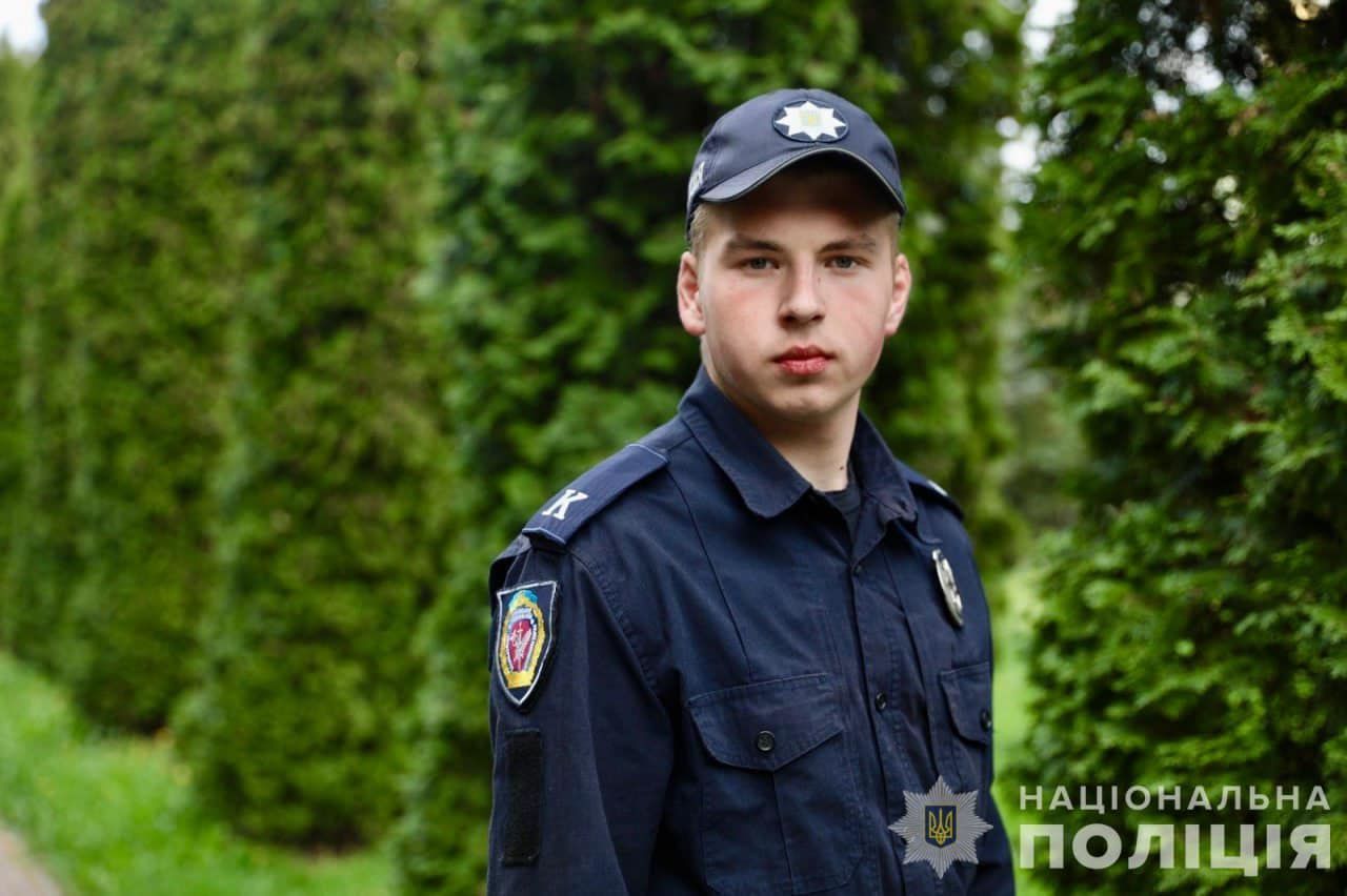 17-річний курсант Артем Макаров / Фото: Національна поліція Вінницької області / © 