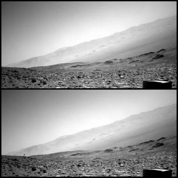 Два предыдущих кадра, снятые с интервалом в несколько секунд. Фото: NASA/JPL-Caltech