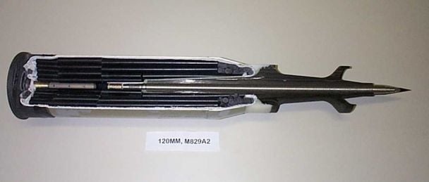 Розрізний макет снаряда M829A2 / Фото: US Army