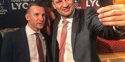 Кличко-вратарь и Шевченко представили промовидео к финалу Лиги чемпионов в Киеве