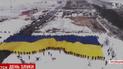 Прапор із футбольне поле і "Слава Україні!": на межі з Кримом відзначили День Соборності