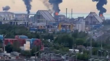атака на нафтовий термінал у Санкт-Петербурзі_6 / © із соцмереж