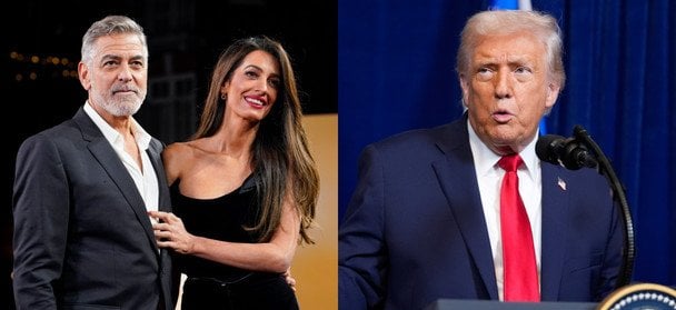 Джордж Клуні з дружиною та Дональд Трамп / © Associated Press