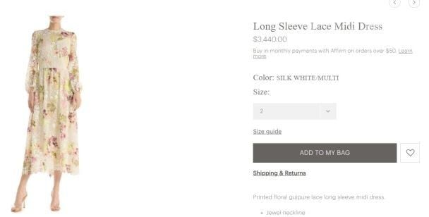 Сукня принцеси Беатріс