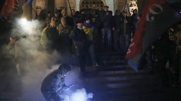 Сутички правоохоронців із протестувальниками на Майдані в Києві_2 / © УНИАН