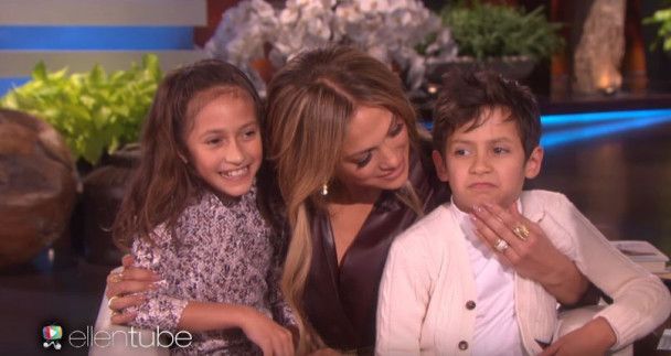 Джей Ло з дітьми Еммою та Максом / © ellentube.com