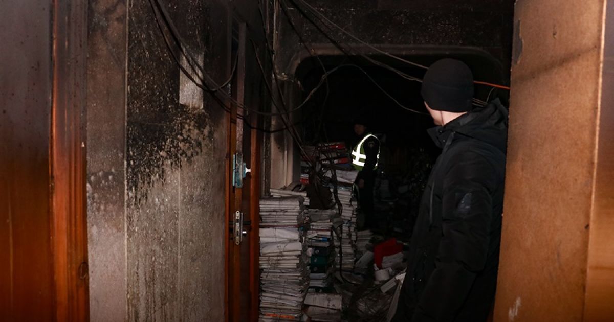 Пожежа у Мінкульті_2 / © Національна гвардія України
