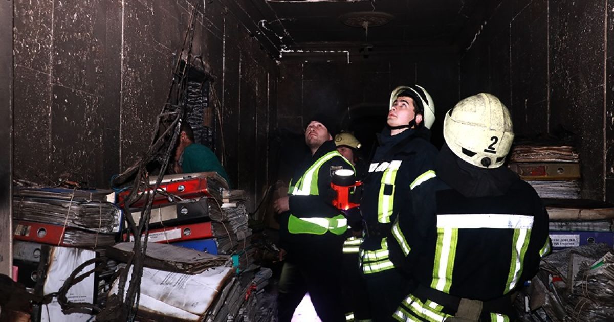 Пожежа у Мінкульті_1 / © Національна гвардія України