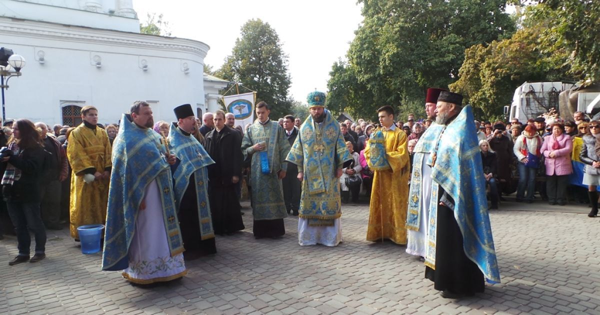 Во время презентации памятника Мазепе в Полтаве / © Громадське ТБ. Полтава
