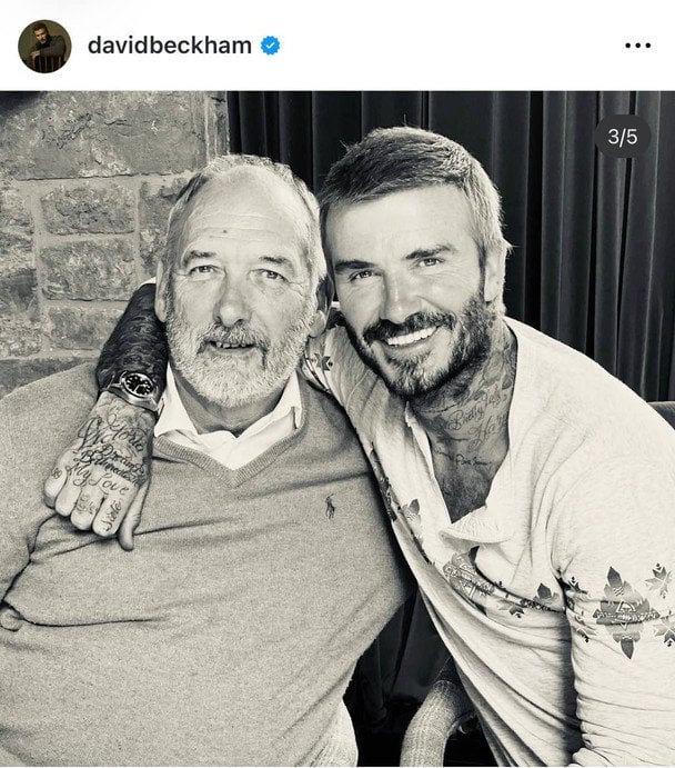 Девід Бекхем із батьком Тедом / © Instagram Девіда Бекхема