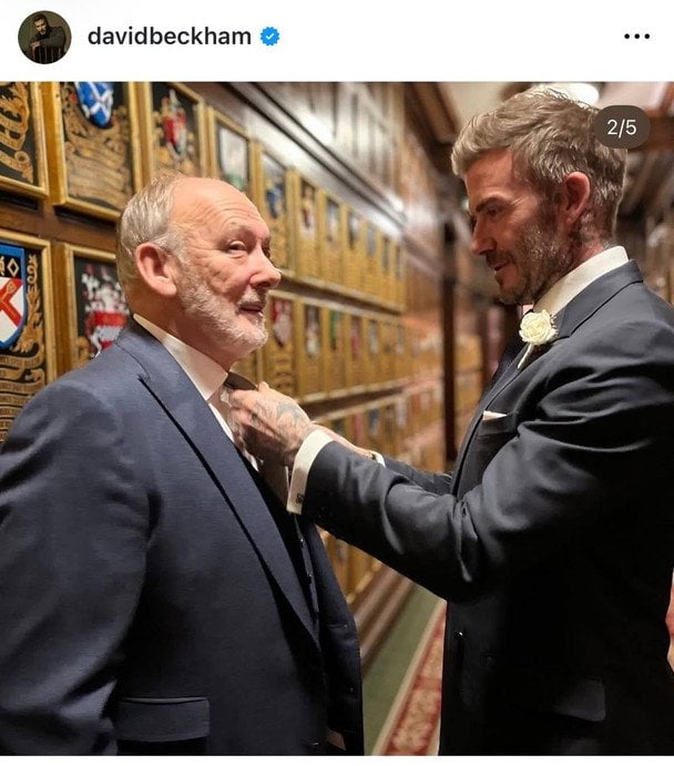 Девід Бекхем із батьком Тедом / © Instagram Девіда Бекхема