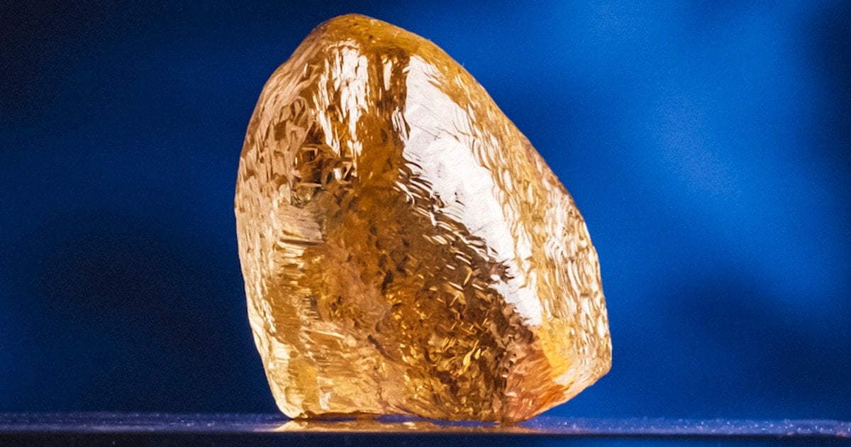 Жовтий діамант. Фото: Rio Tinto