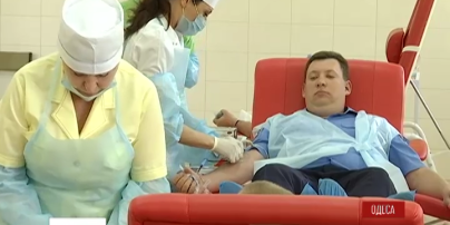Одесская полиция сдала кровь для военного госпиталя
