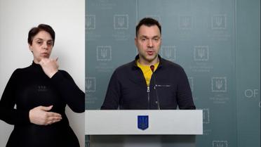 21 березня - Арестович доповів про ситуацію щодо російського вторгнення (жестовою мовою)