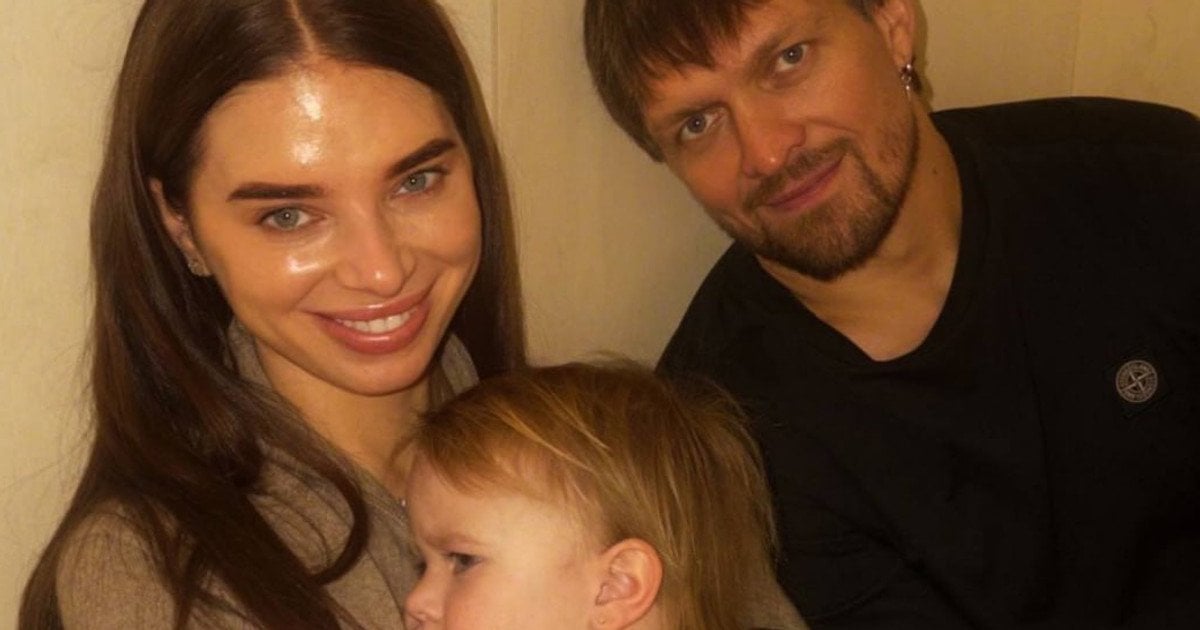 Олександр Усик з дружиною Катериною і донькою Марією