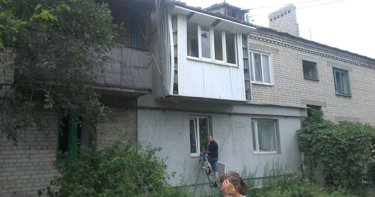 Артемово после мощного обстрела / © Facebook/пресс-центр штаба АТО