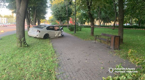 ДТП в Куреневском парке / © Полиция Киева