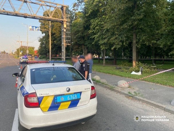 ДТП в Куреневском парке / © Полиция Киева