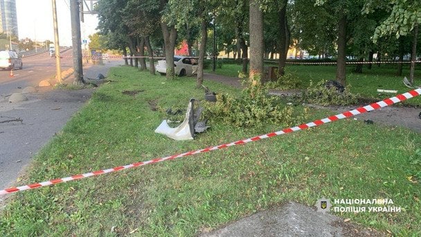 ДТП в Куреневском парке / © Полиция Киева