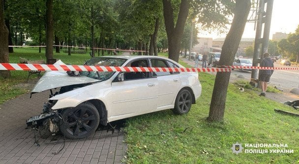 ДТП в Куреневском парке / © Полиция Киева