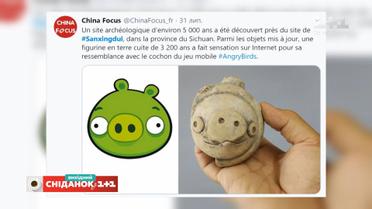 У китайській провінції Сичуань археологи знайшли глиняну фігурку свині, яка нагадує героя "Angry birds"
