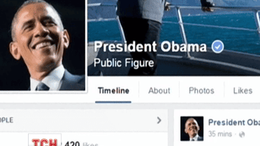 Президент США Барак Обама завел свою страницу в Фейсбуке