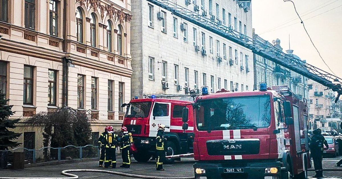 Пожежа у Мінкульті_3 / © Національна гвардія України