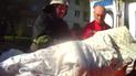 Львовские патрульные опубликовали видео спасения пенсионера, который почти сутки звал на помощь