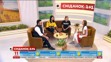 В студии "Сніданку" гимнастка Виктория Мазур и тренер Ириша Блохина