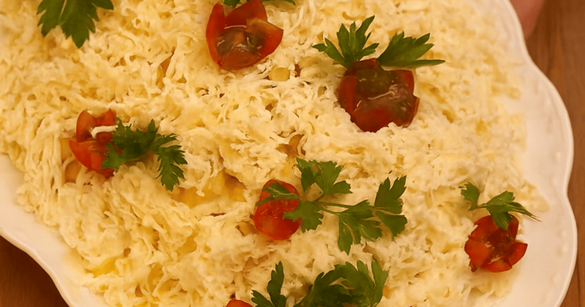 Салат із куркою, крекерами та плавленим сиром tiktok.com_@katarinacooks