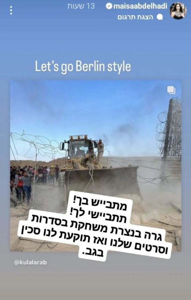 Посты Майсы Абд Эльхади в поддержку ХАМАСа / © instagram.com/maisaabdelhadi