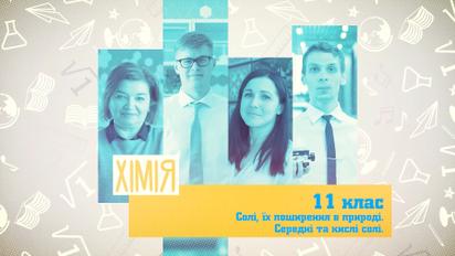 11 клас. Хімія. Солі, їх поширення у природі. Середні та кислі солі. 2 тиждень, ср 