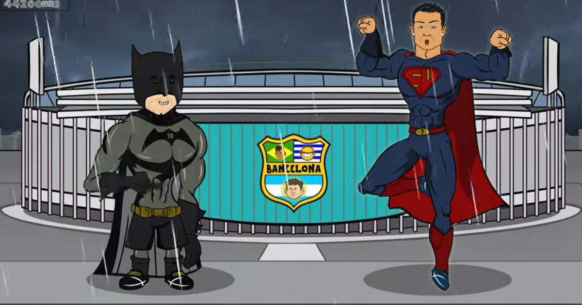 Роналду и Месси в мультфильме.