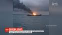 В Керченском проливе горит два судна