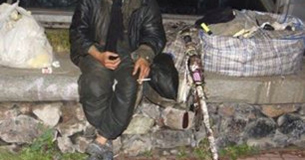 В центре Киева бомж забил до смерти своего товарища