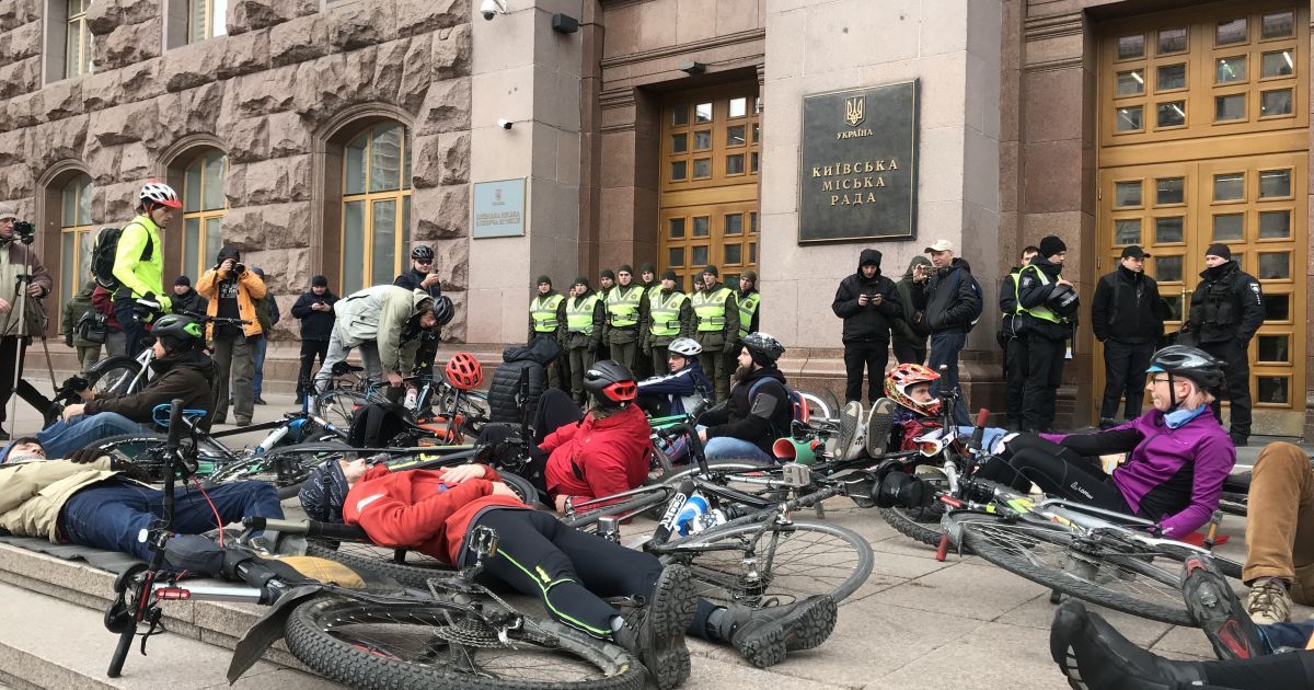 протест велосипедистів / © Фото Антон Страшко/ТСН