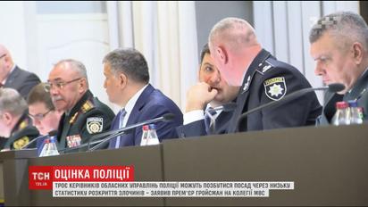 Очільники поліції можуть позбутися посади через низьку статистику розкриття злочинів