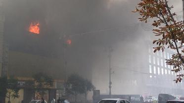 пожежа на Хрещатику / © facebook.com/Lena Makarena